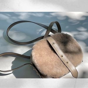 DeMellier Shearling Leather Crossbody Bag